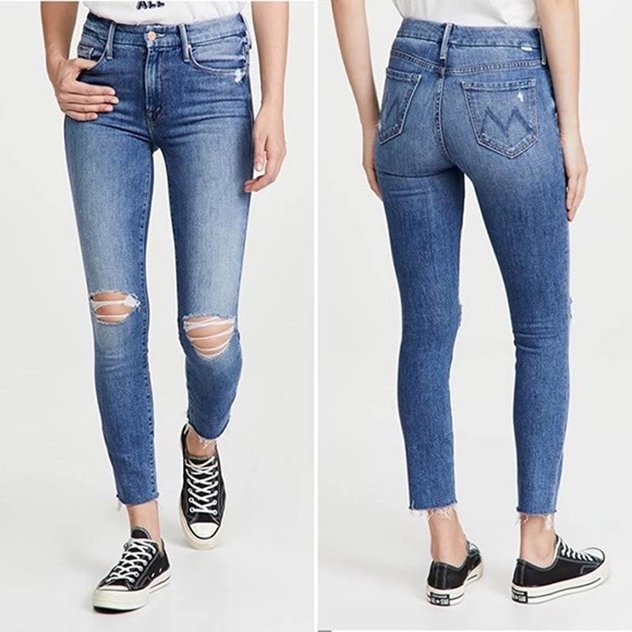 MOTHER Denim - MOTHER The Looker Ankle Fray Jeans in Not Cut & Pasted (31 or 8)